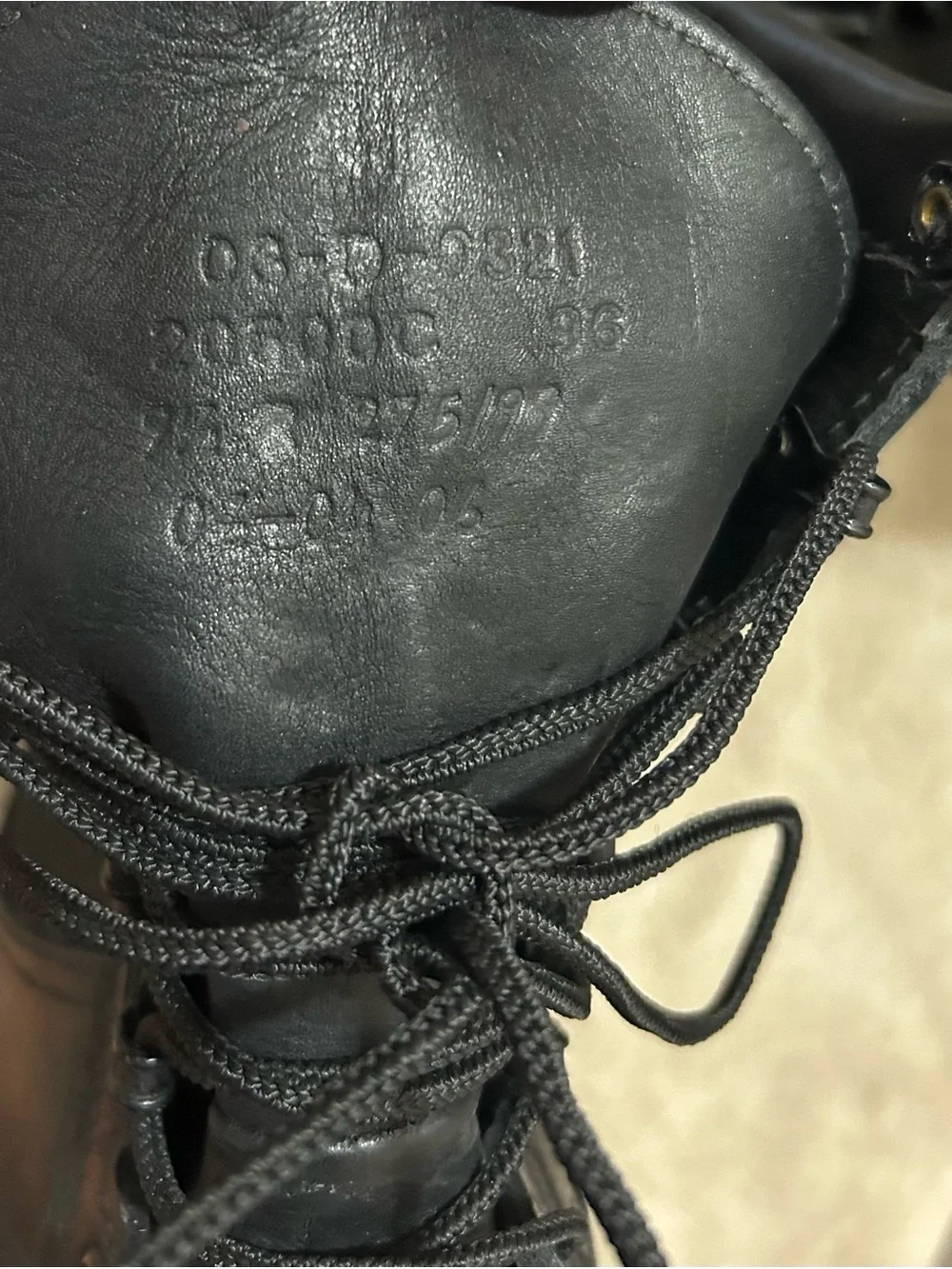 Bates military black boots